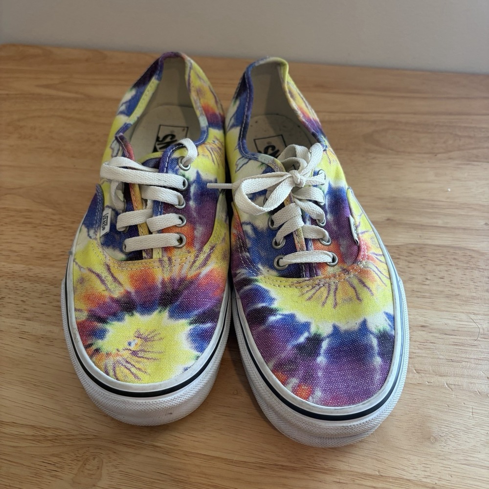 VANS Off The Wall Floral Tie‎ Dye Lace Up Shoes Mens 10.5 Women's 12